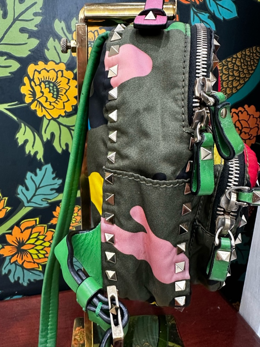 Valentino Garavani Rockstud Psychedelic Camouflage Mini Backpack (C2) - Picture 9 of 15